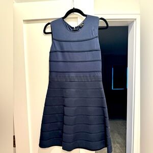 Theory navy fit and flare dress, size 6